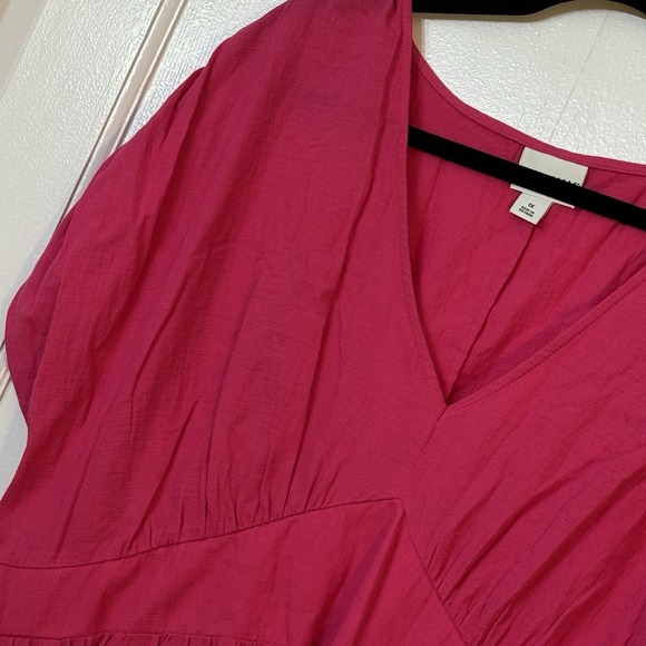 Ava & Viv Dresses & Skirts - Ava & Viv Women's Plus Size 1X Dress Dolman Sleeve Midi w/ Pockets Magenta